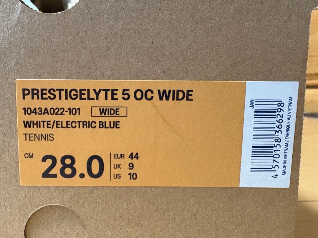 最終値下げ！アシックステニスシューズプレステージ5 OC Wide 28.0cm