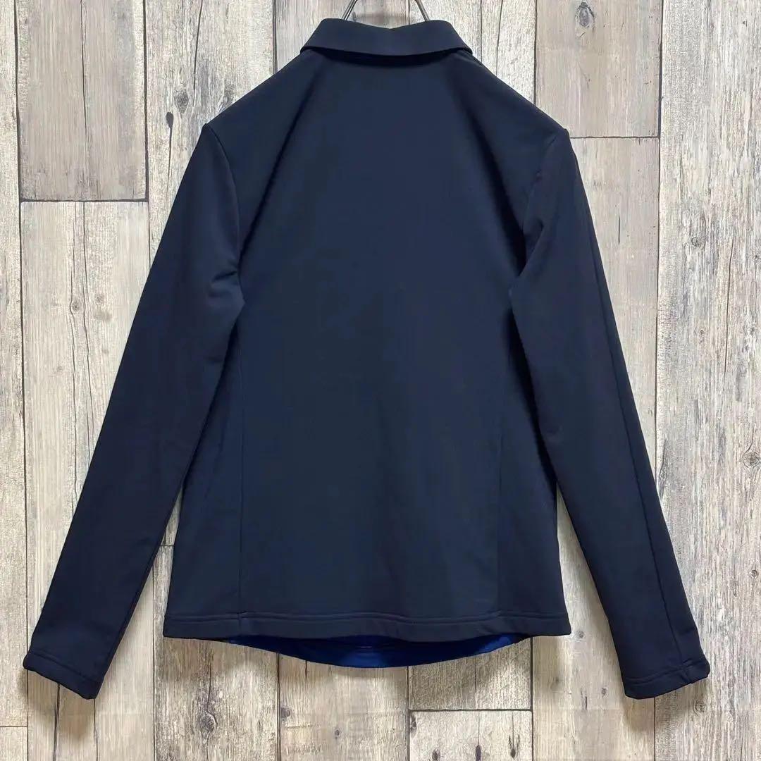 ランバンスポール　LANVIN SPORT ポロシャツ　長袖　ハーフジップ　M