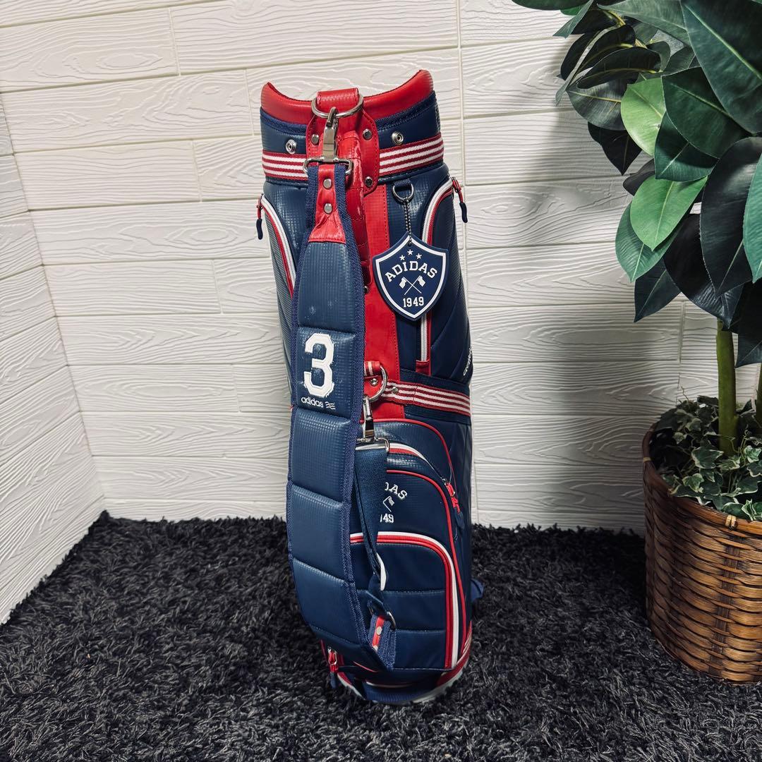 adidas ゴルフキャディバッグ 1949 ネイビー/レッド