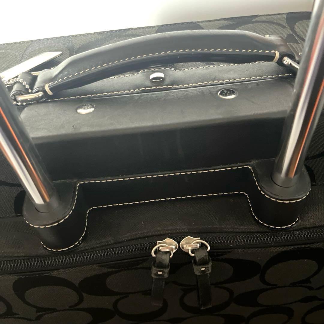 【希少】コーチ シグネチャー キャリーバッグ キャンバス F77180 ブラック