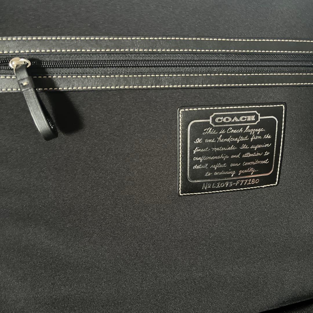 【希少】コーチ シグネチャー キャリーバッグ キャンバス F77180 ブラック
