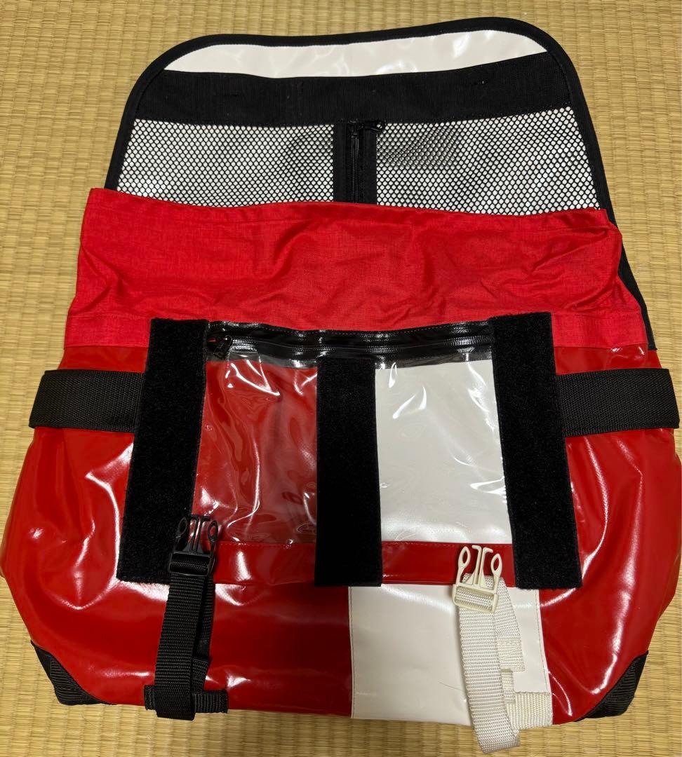 bagjack 本格メッセンジャーバッグ ターポリン 防水 赤白