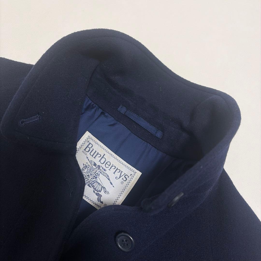 美品✨バーバリーズ ロングコート カシミヤ混 ネイビー ベルト付