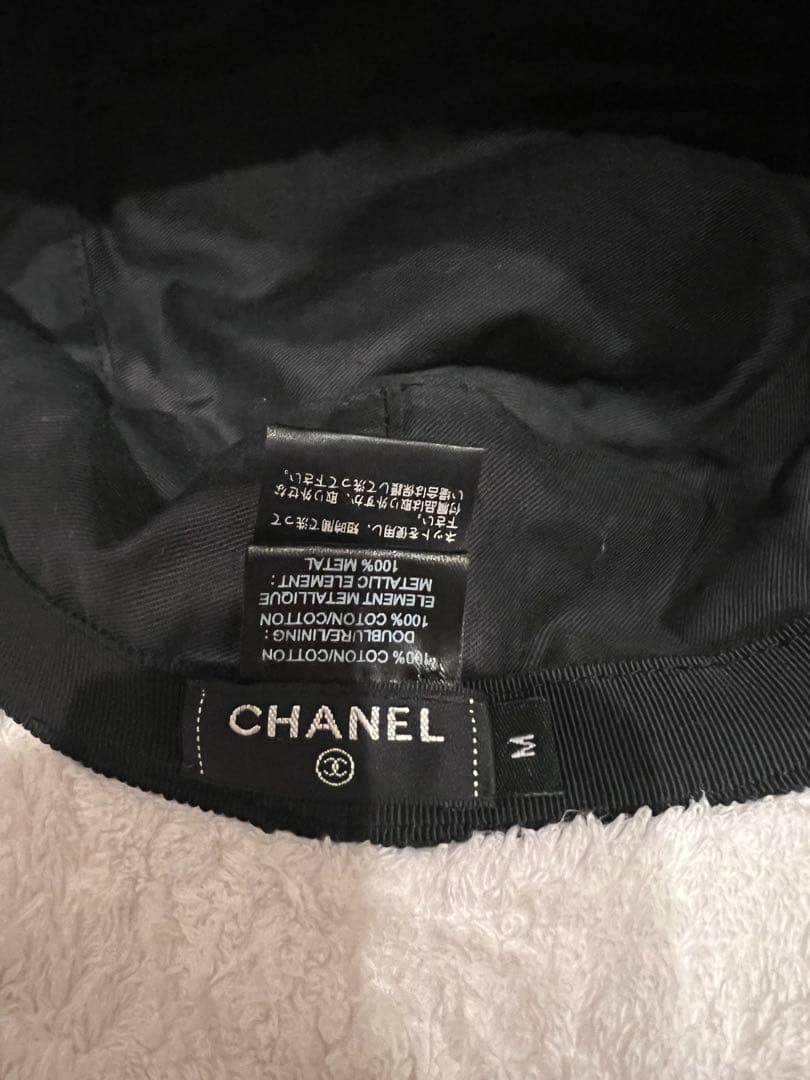CHANEL ホワイト バケットハット M