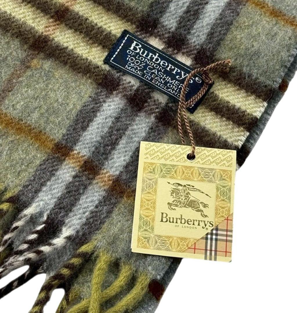 バーバリー ロンドン カシミア100％ ノバチェック柄 ニット マフラー