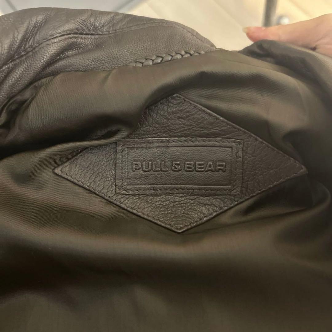 PULL&BEAR プルアンドベアー ダブルジップ レザー　ジャケット メンズ