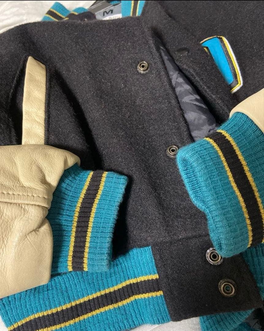 NIKE スタジャン ジャガーズ　Ｍ　カナダ製 レザー　90年代　NFL 激レア