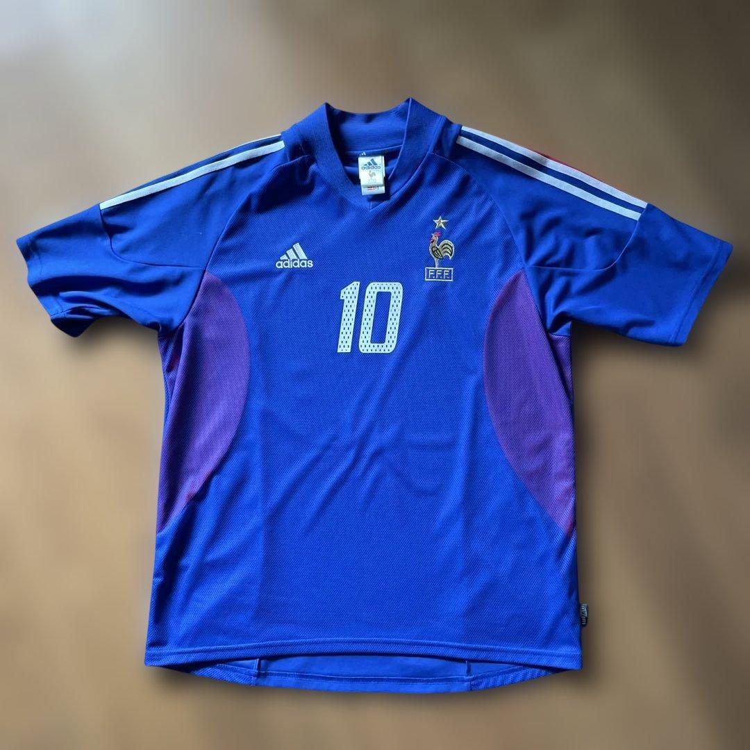 【美品】ジダン フランス代表  ユニフォーム 02-03