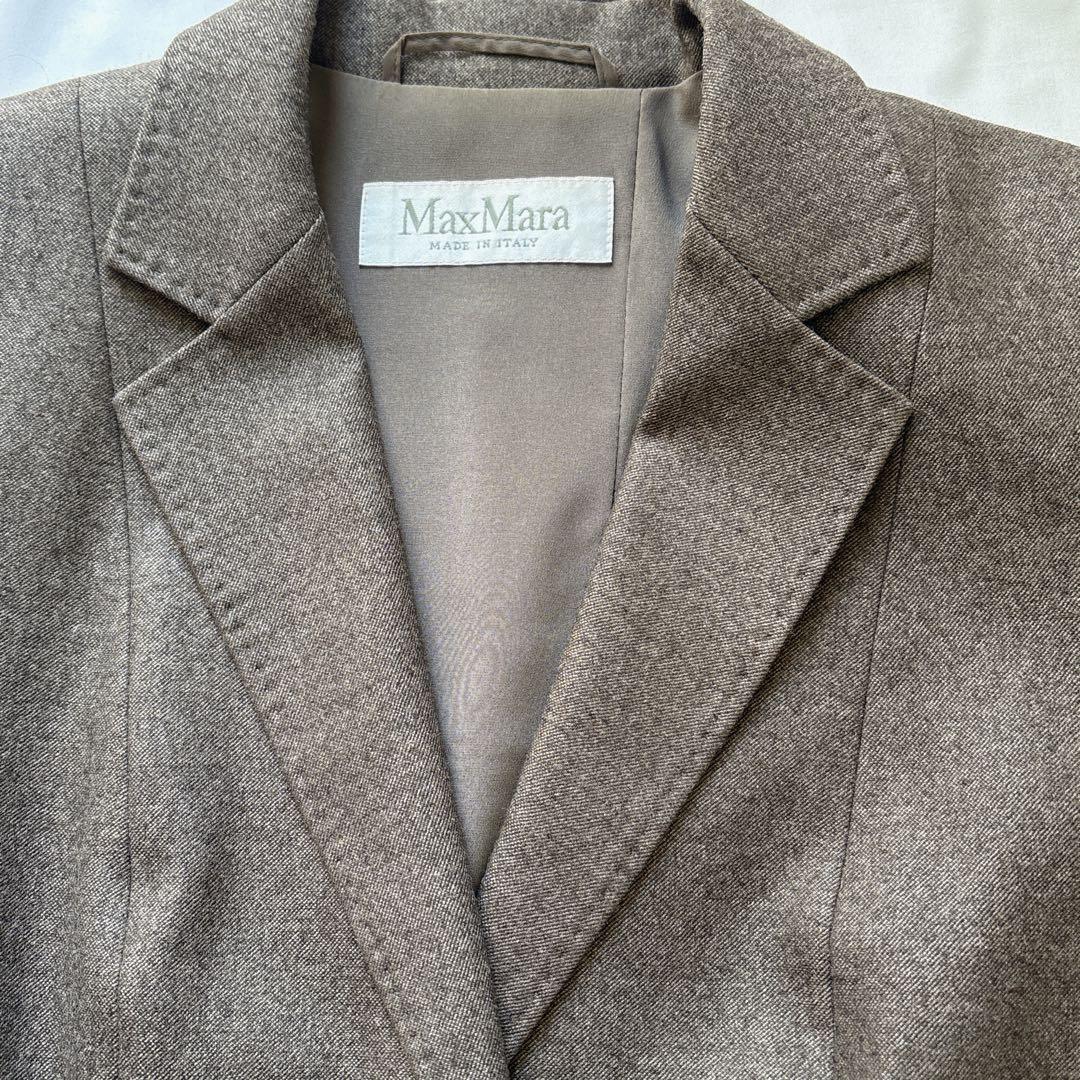 【美品】 Max Mara テーラードジャケット ブラウン 38 レディース