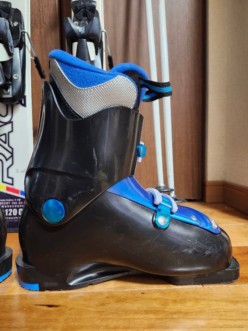 子供スキー板セット スキー板120cm ブーツ22cm　ストック