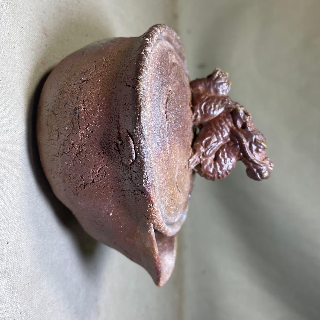 ト*ン様 備前焼　備前手造り龍宝瓶　獅子宝瓶 在銘 ２点セット 煎茶器 急須 煎