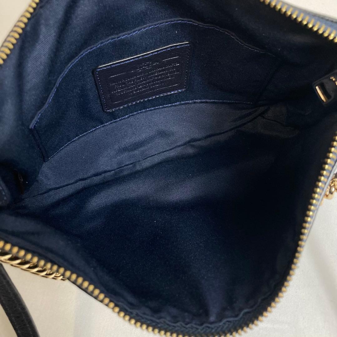 【美品】COACH コーチ　ショルダーバッグ　ブラック　レザー　2way式　ミニ