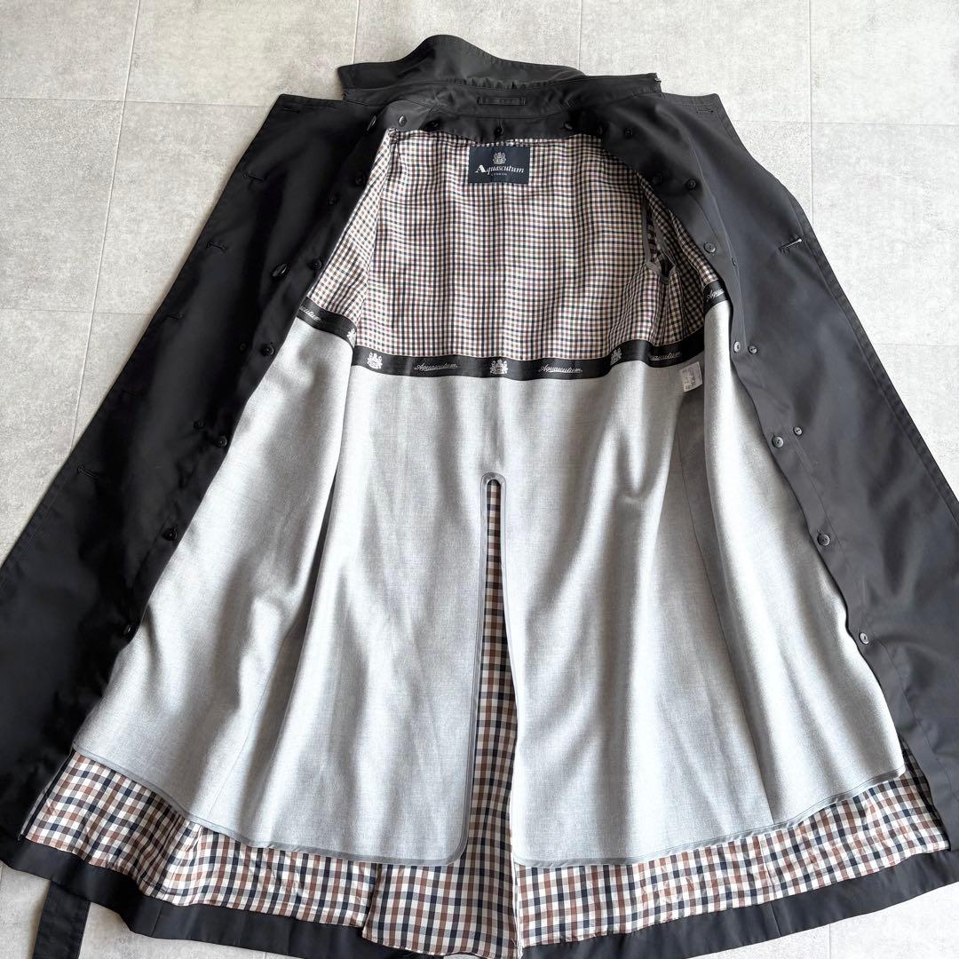 アクアスキュータム ウールライナー付き 2way トレンチコート ブラック 10