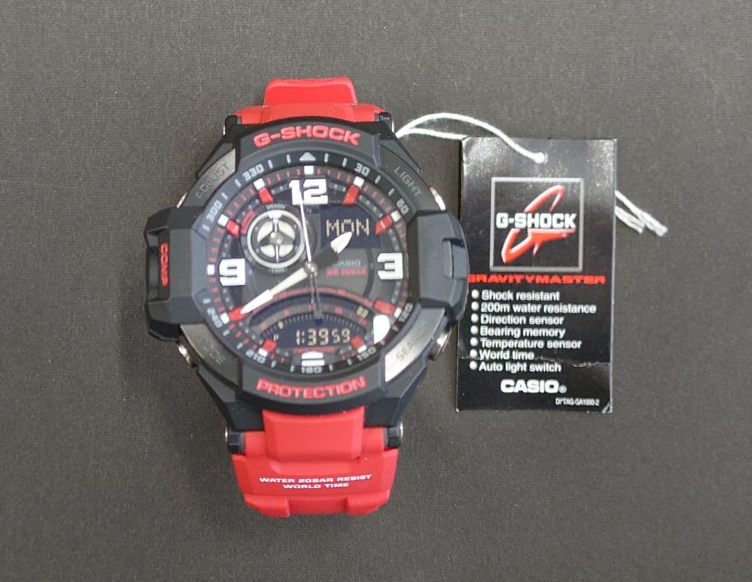 G-SHOCKGRAVITYMASTERスカイコックピット赤黒ラバー新品タグ付