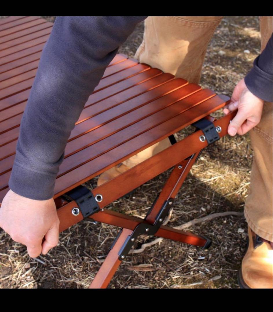 アルペンアウトドア ウッドロールテーブル96 天然木新品未使用定価19,990円