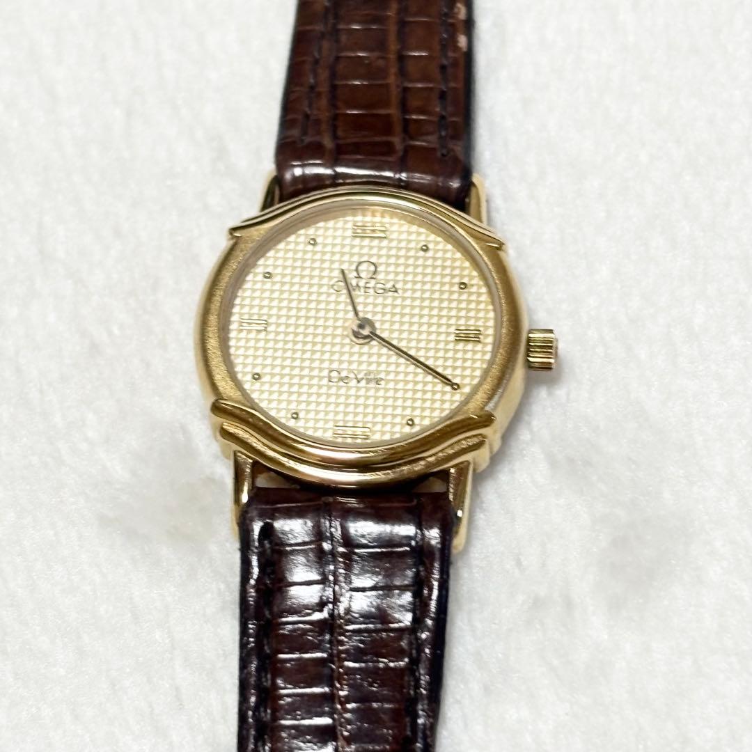 激レア オメガ 腕時計 デビル ゴールド 純正ベルト