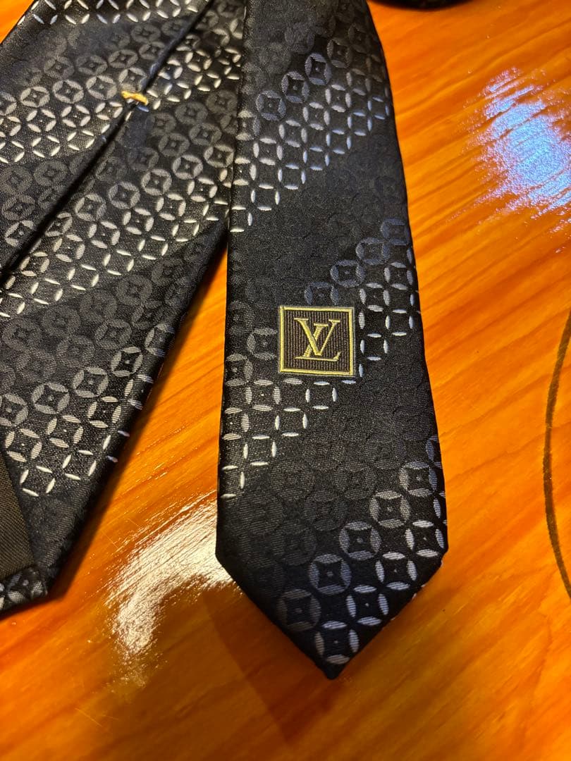 超美品Louis Vuitton モノグラム模様 ネクタイ