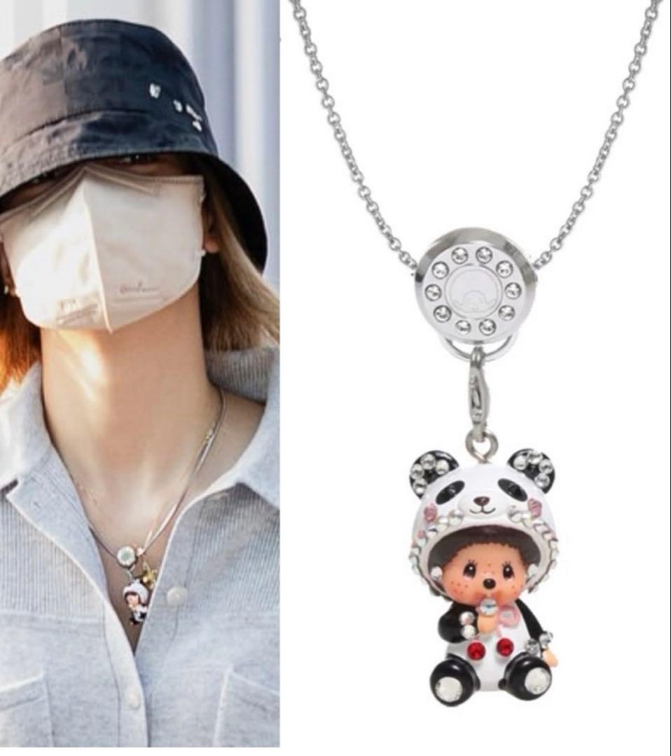 のんさん専用、スワロフスキー　パンダ　モンチッチ　ネックレス セット　海外限定