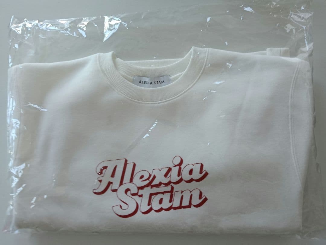新品未試着☆Alexia Stam ロゴ入りスウェットトレーナー