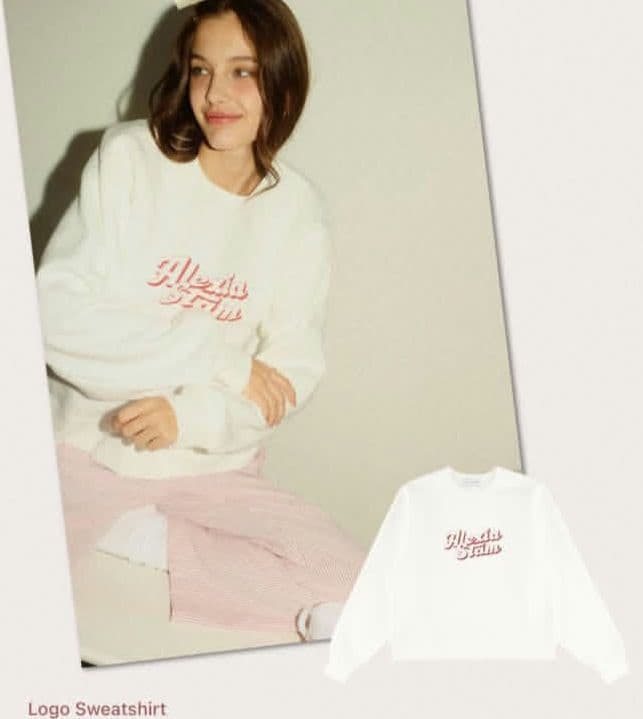 新品未試着☆Alexia Stam ロゴ入りスウェットトレーナー