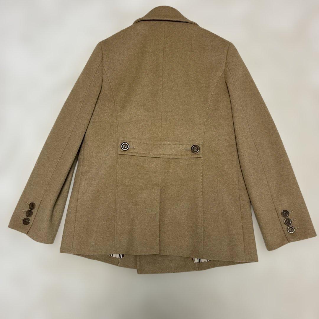 【美品】バーバリー　ロンドン　羊毛カシミアピーコート