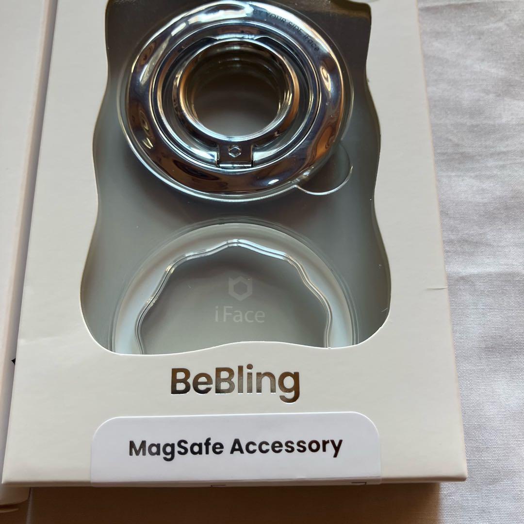 シルバーiPhone16・リングセットiface BeBling