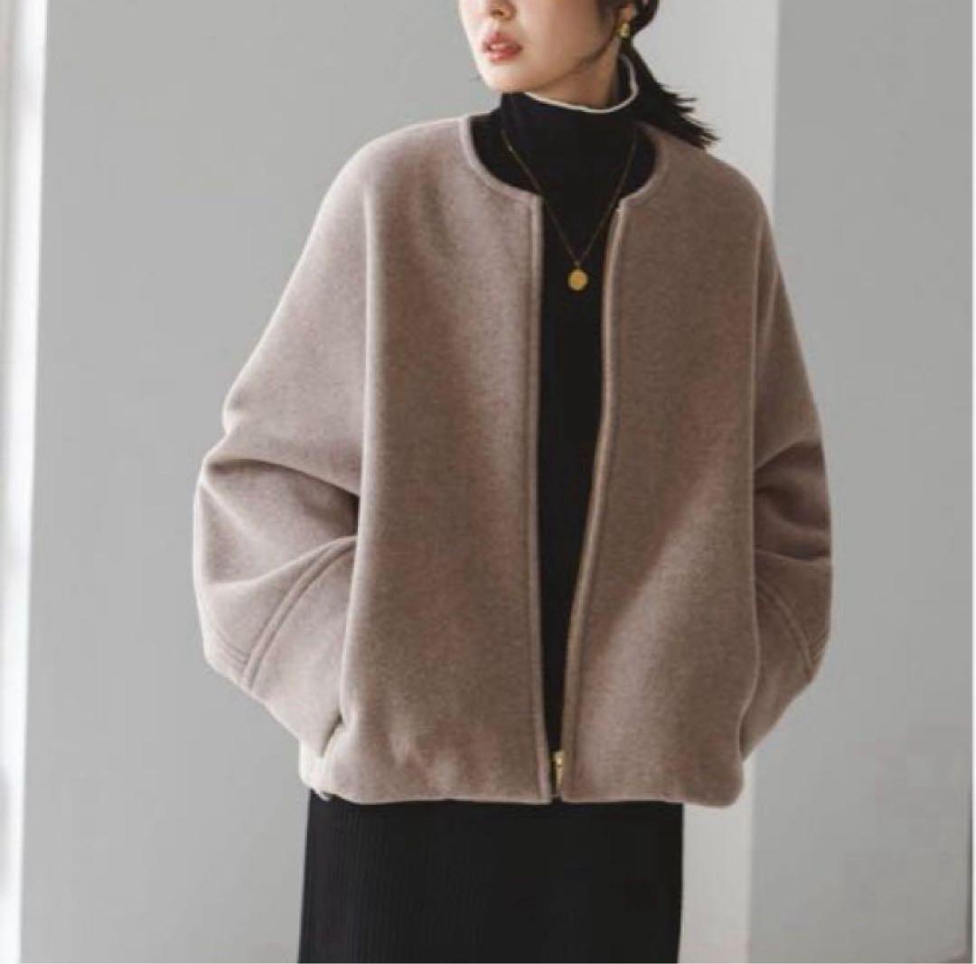 noble ノーブル MTR ショートケープブルゾン　コート 38