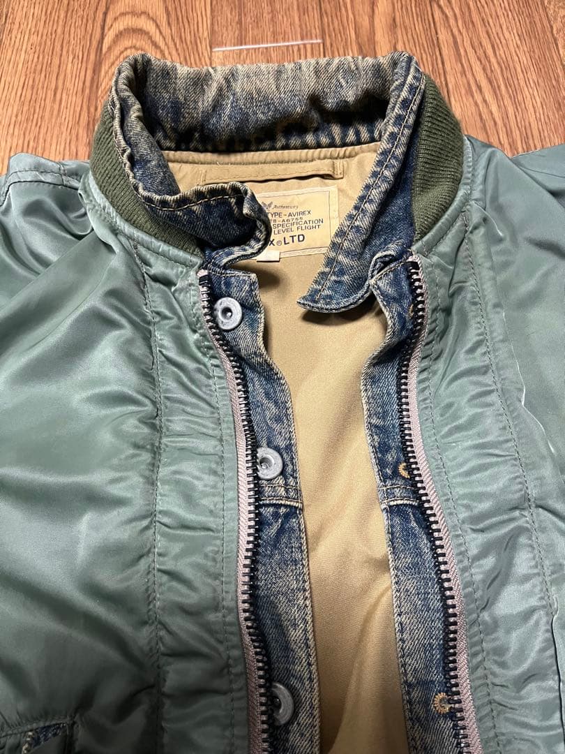 AVIREX MA-1 デニム ジャケット