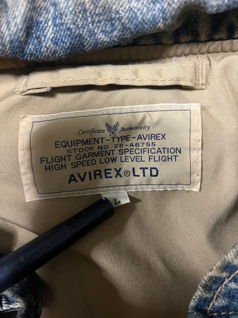 AVIREX MA-1 デニム ジャケット