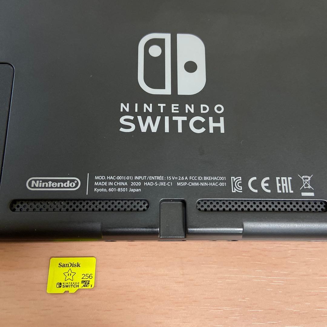 Nintendo Switch 本体 グレー バッテリー強化 メモリーカード付