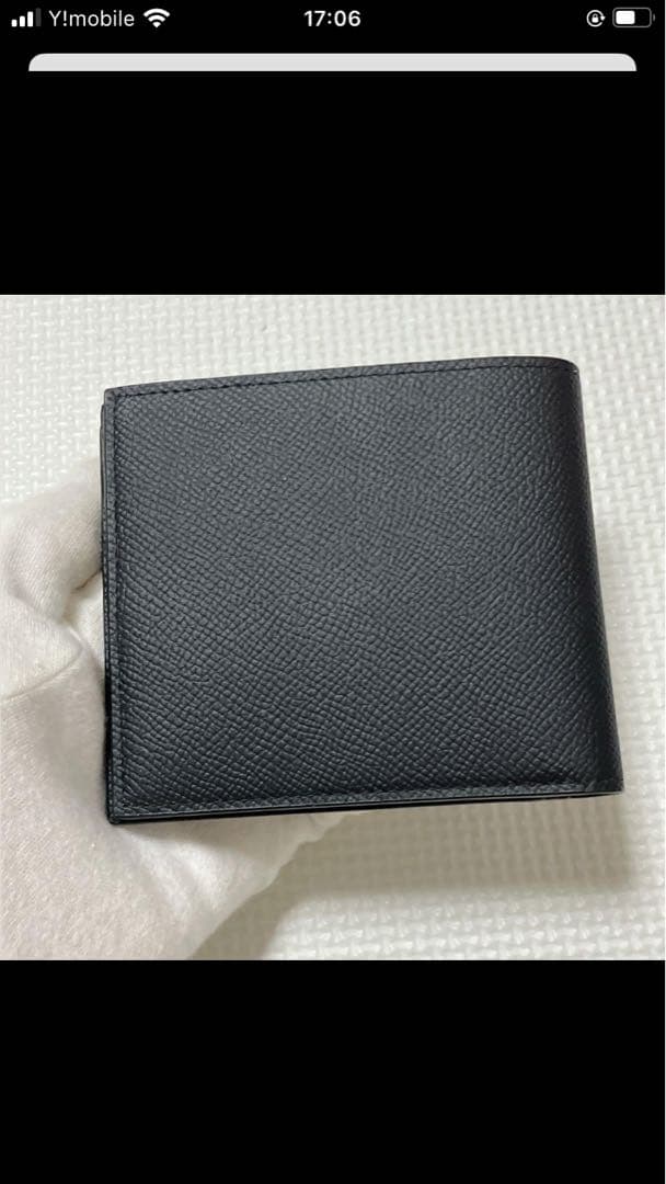 未使用　BONAVENTURA ボナベンチュラ　レザー二つ折り財布　ブラック　黒