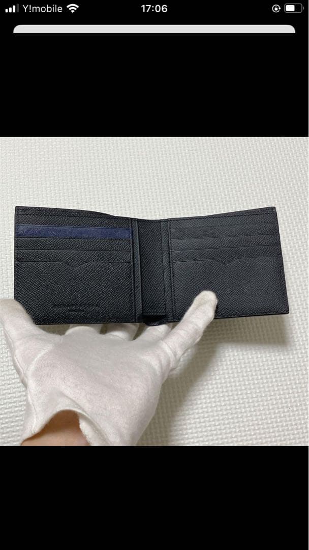 未使用　BONAVENTURA ボナベンチュラ　レザー二つ折り財布　ブラック　黒