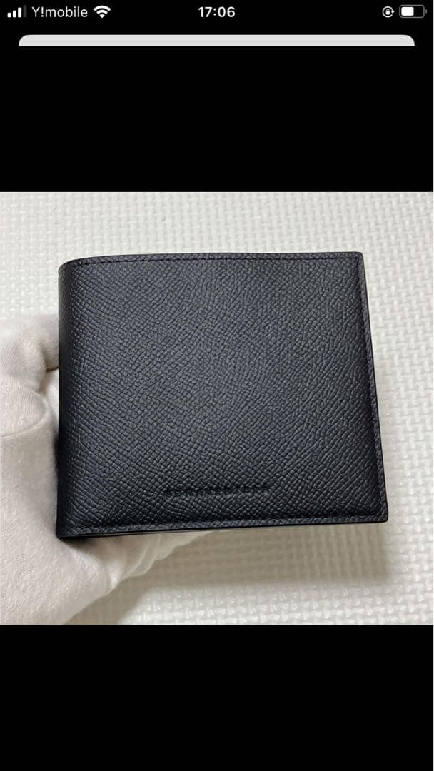 未使用　BONAVENTURA ボナベンチュラ　レザー二つ折り財布　ブラック　黒