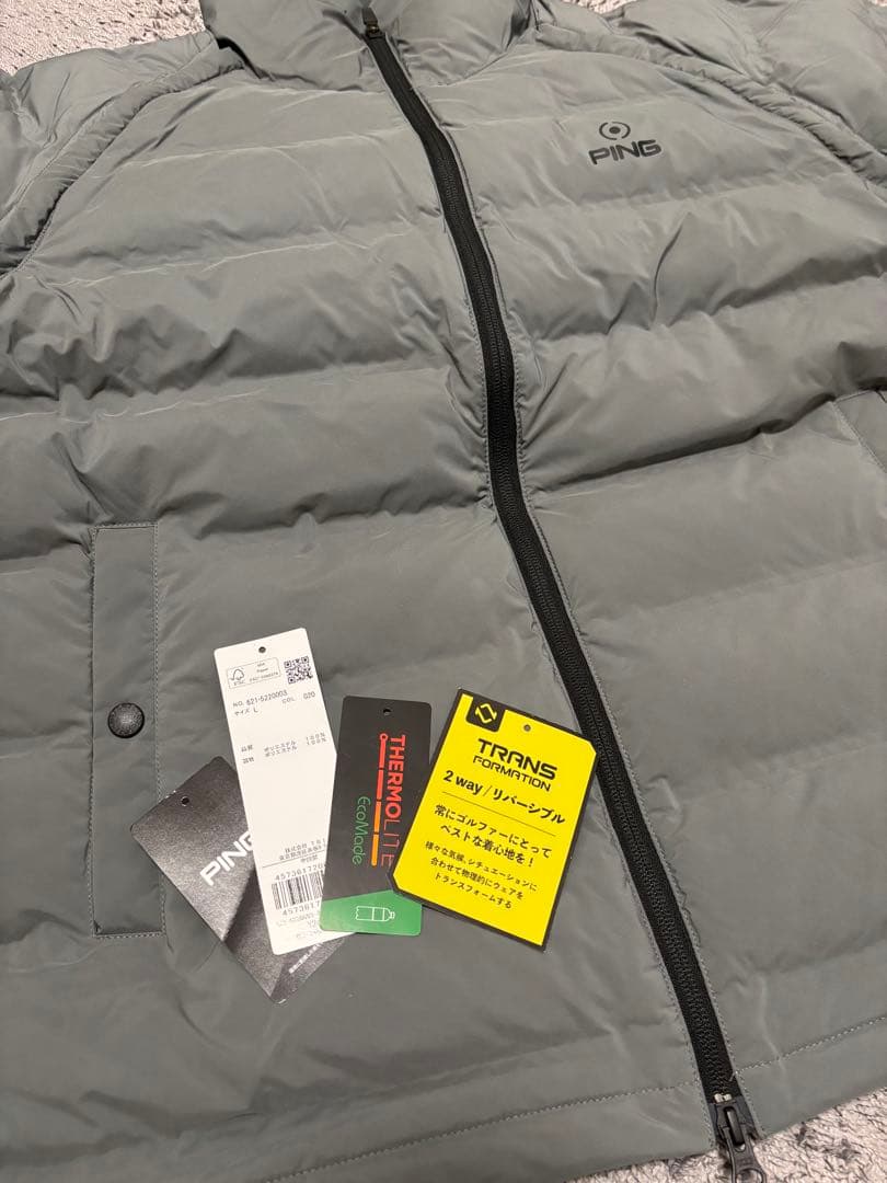 PING 2way/ゴルフジャケットL グレー