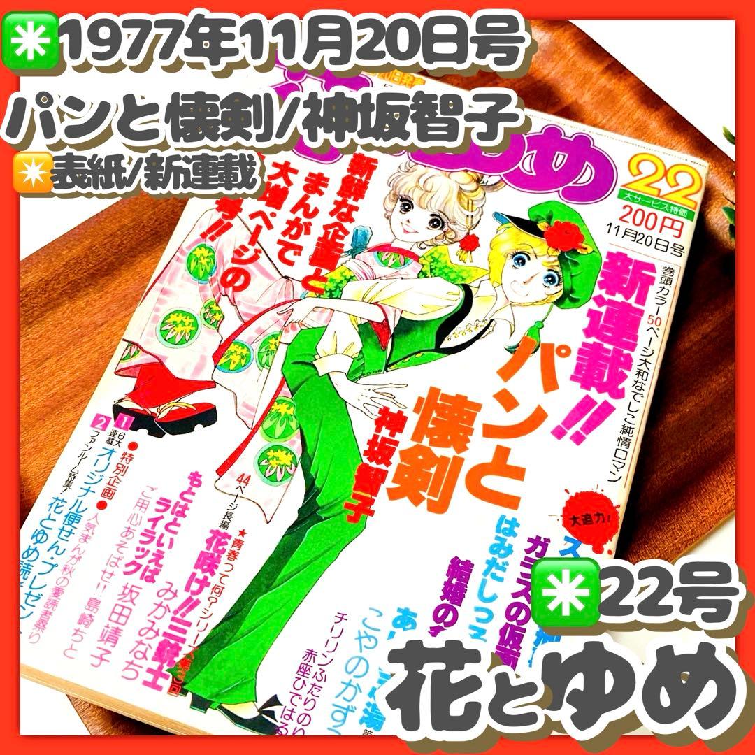 貴重✳️少女漫画『花とゆめ 1977年11月20日号/22号』神坂智子 忠津陽子…