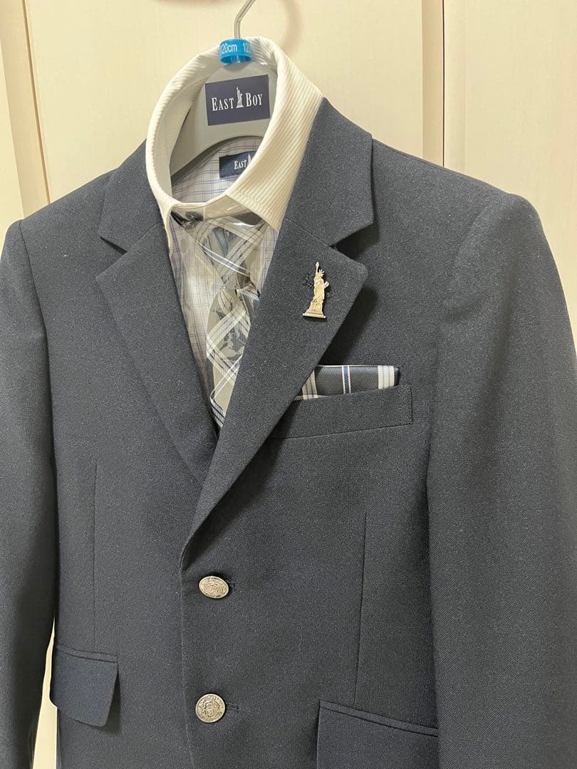 みい　新品 イーストボーイ 120 男の子 フォーマル6点セット紺色