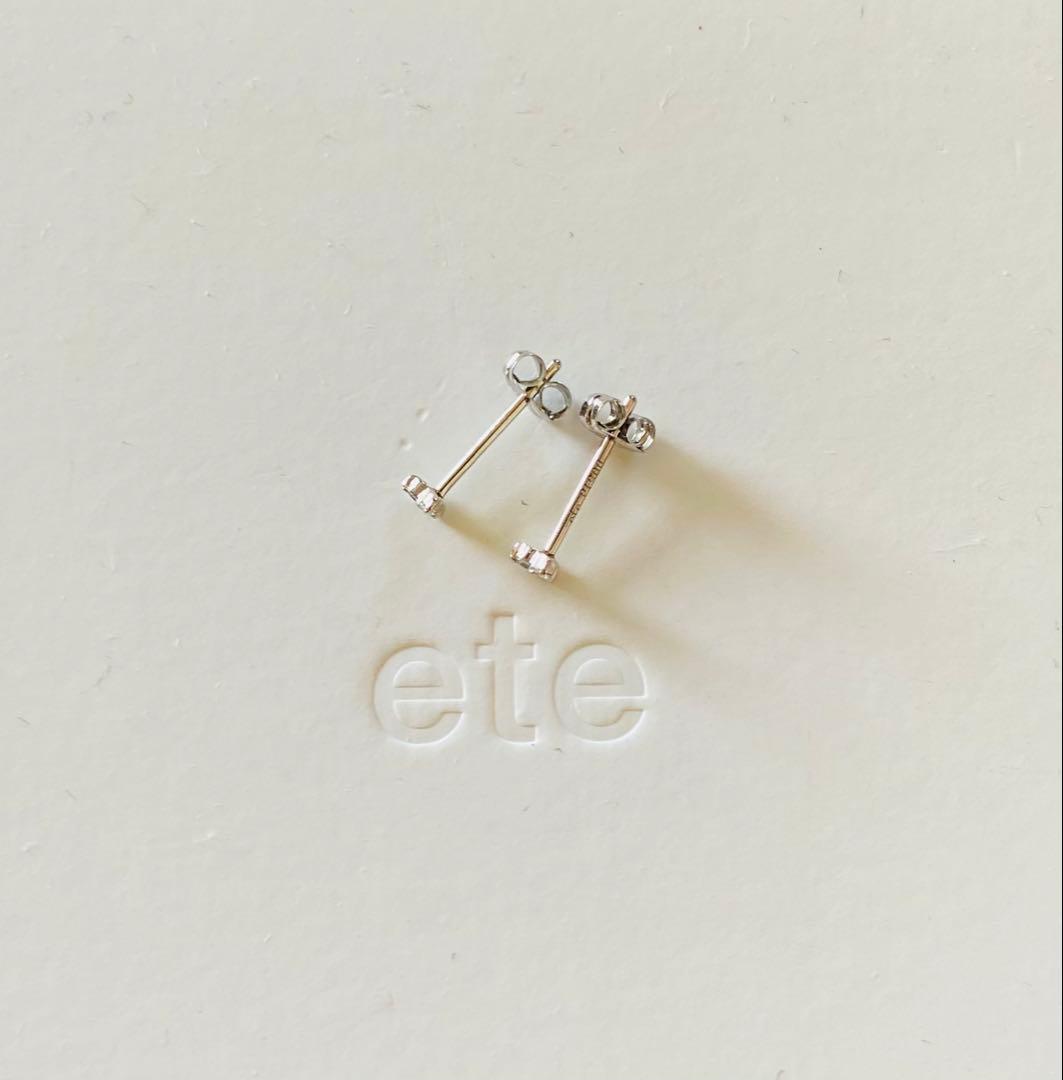 週末限定価格！美品 ete エテ ダイヤモンド プラチナ ハート ピアス