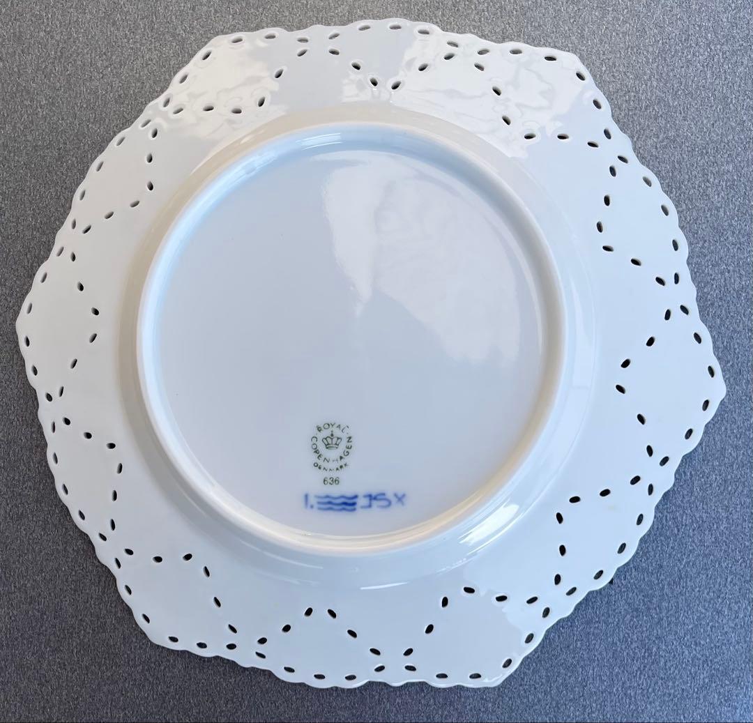 新品箱入　ロイヤルコペンハーゲン ダブルレースプレート 21cm