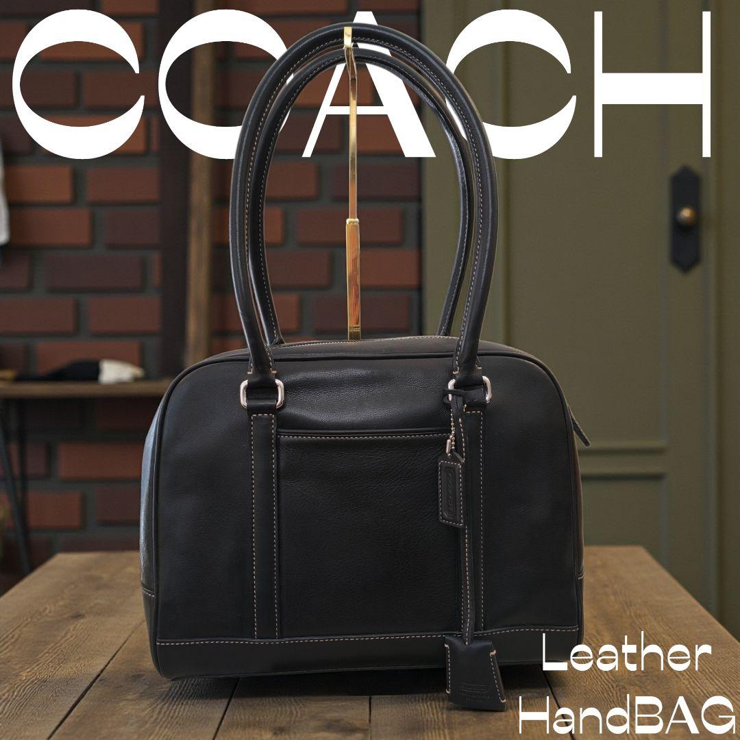 美品✨ COACH ハンドバッグ ブラック レザー ショルダーバッグ コーチ