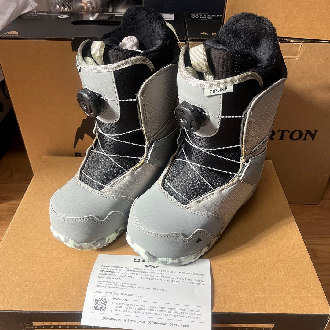 新品未使用　Burton ZIPLINE ボードブーツ グレー　22センチ