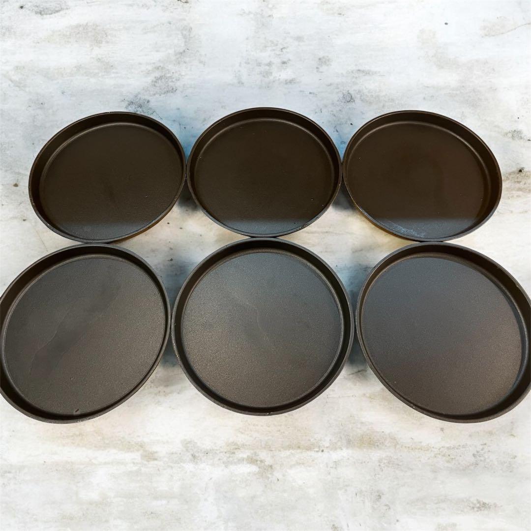 鉄板22cmステーキ皿　丸型(IH対応)鉄 ー丸皿+木製プレート20枚セット