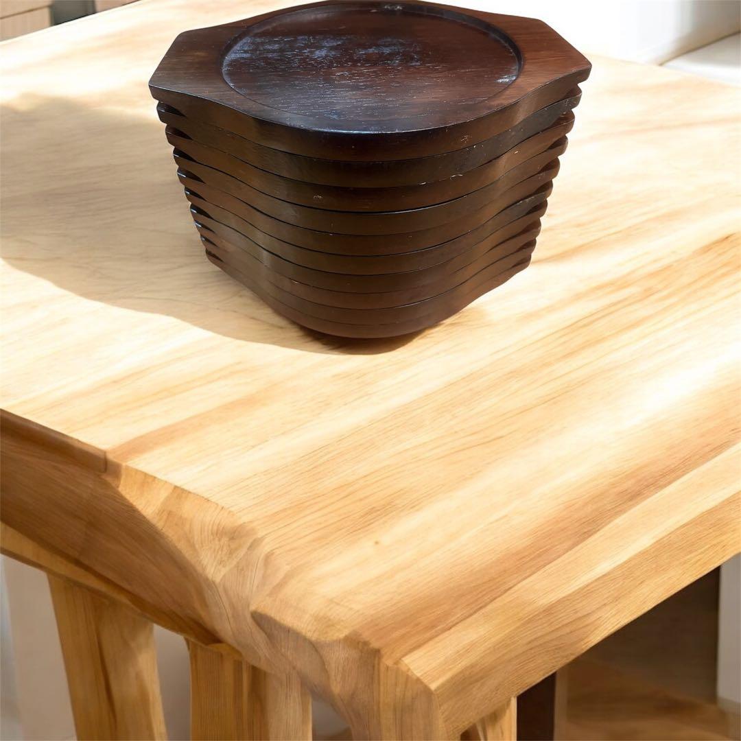 鉄板22cmステーキ皿　丸型(IH対応)鉄 ー丸皿+木製プレート20枚セット