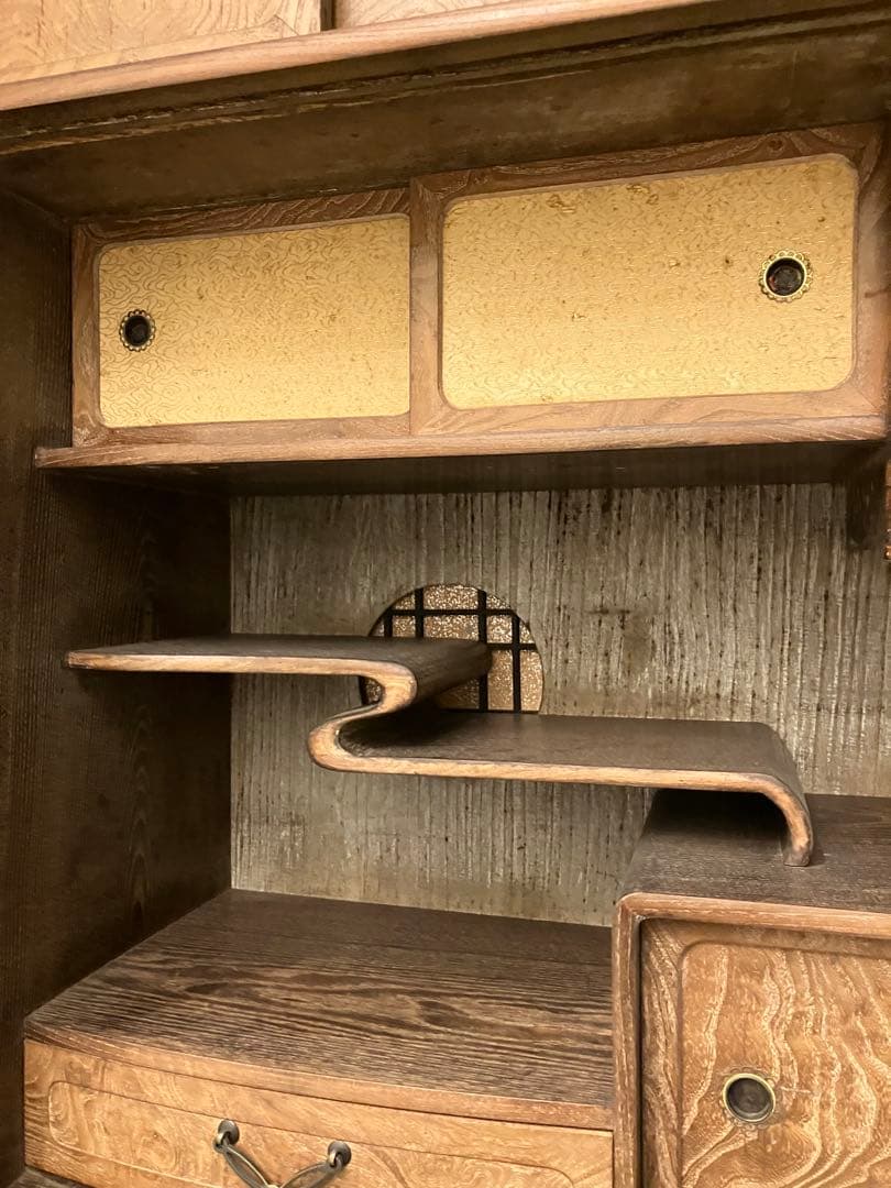 レトロ木製収納家具 引き出し付き