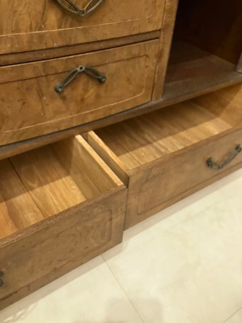 レトロ木製収納家具 引き出し付き