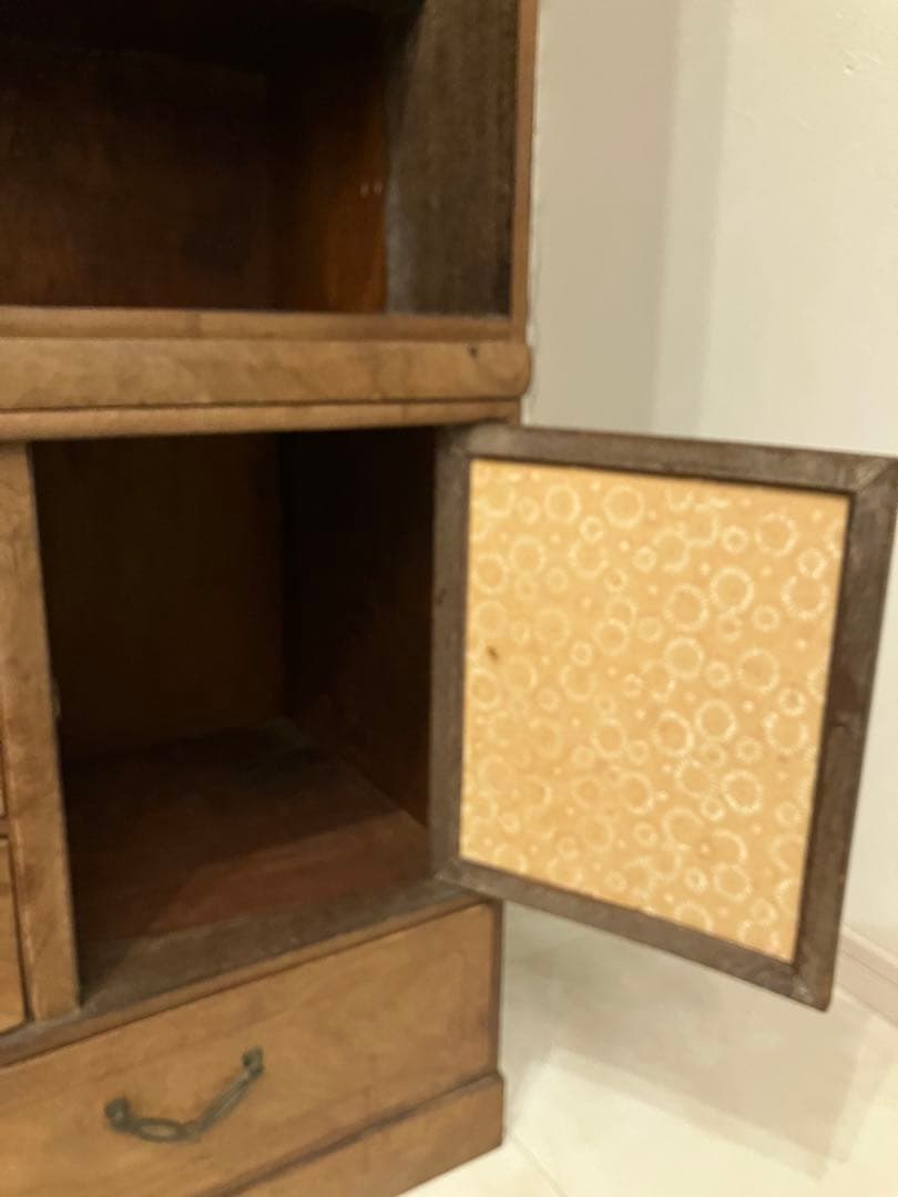 レトロ木製収納家具 引き出し付き