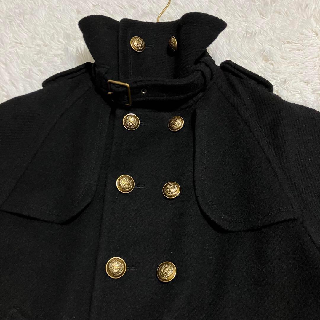 ✨極美品✨バーバリーブルーレーベル ポンチョ アンゴラ ノバチェック 金ボタン