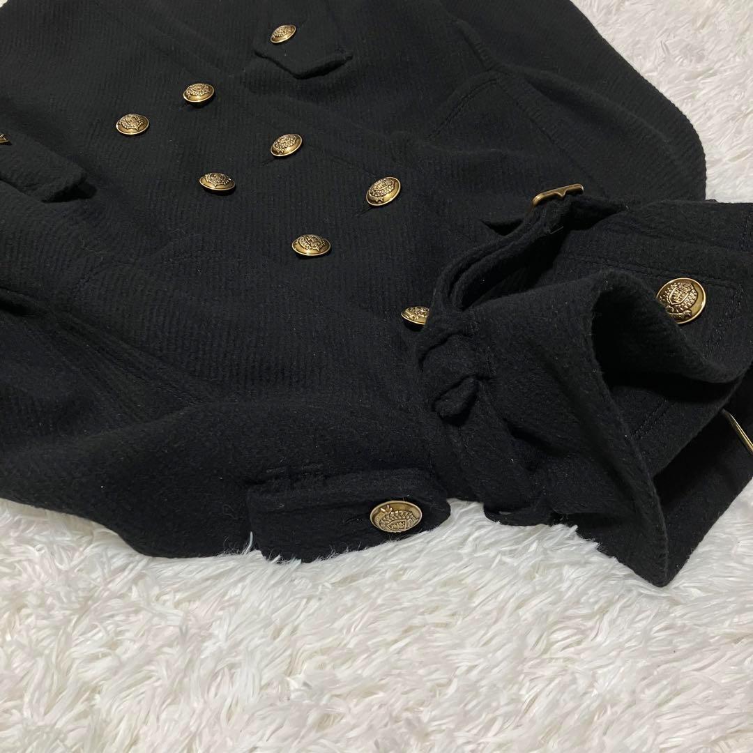 ✨極美品✨バーバリーブルーレーベル ポンチョ アンゴラ ノバチェック 金ボタン