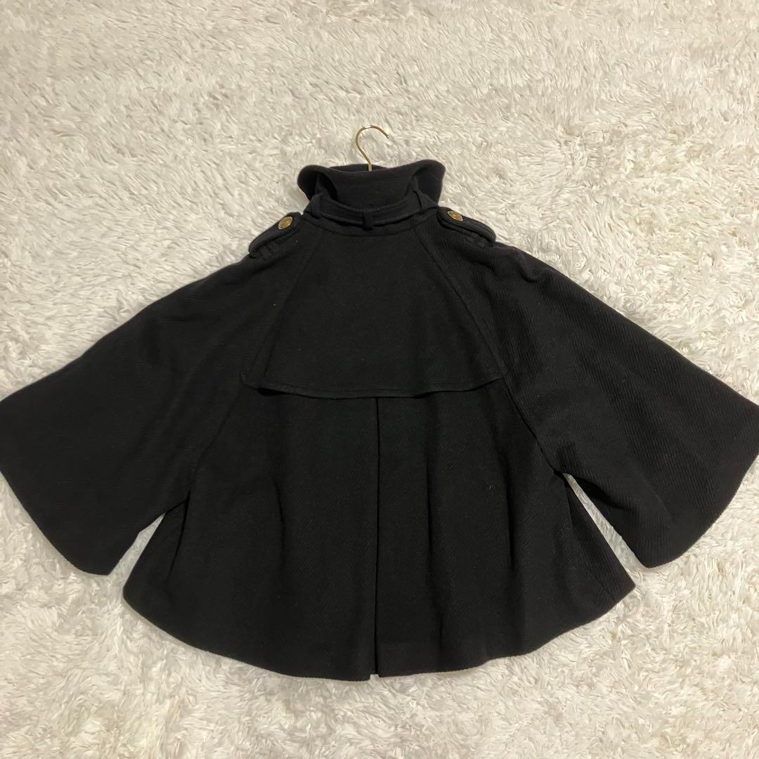 ✨極美品✨バーバリーブルーレーベル ポンチョ アンゴラ ノバチェック 金ボタン