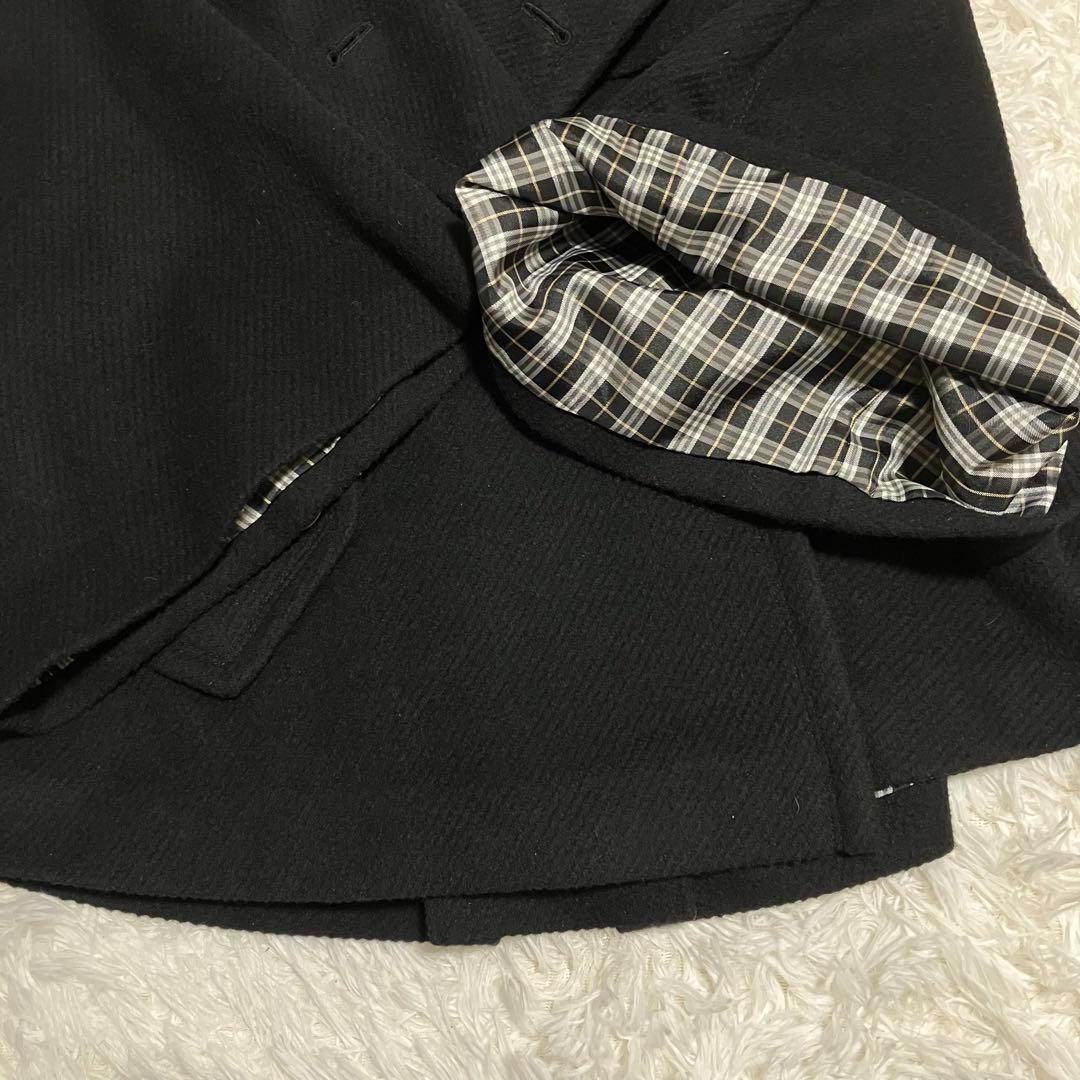 ✨極美品✨バーバリーブルーレーベル ポンチョ アンゴラ ノバチェック 金ボタン