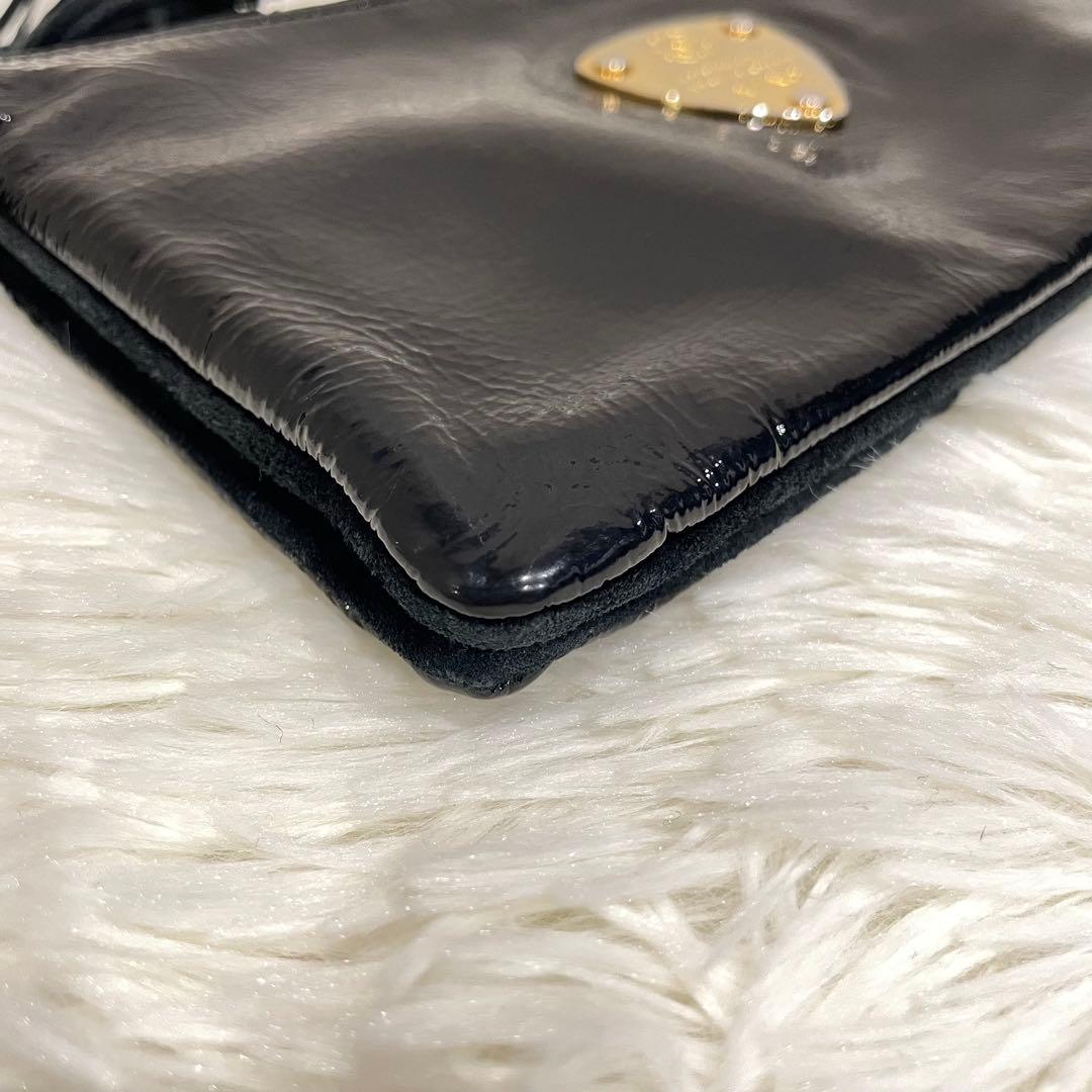 ATAO アタオ ブーブー エナメル お財布ポシェット ショルダー ブラック